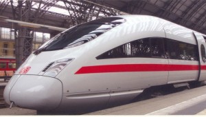 DB train ICE is able to catch 300 km/h across Germany